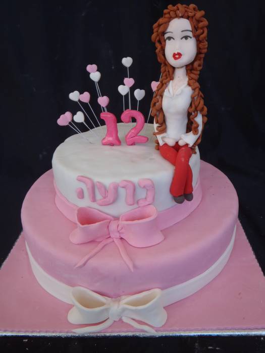 עוגת בת מצווה פפיון ו בובה